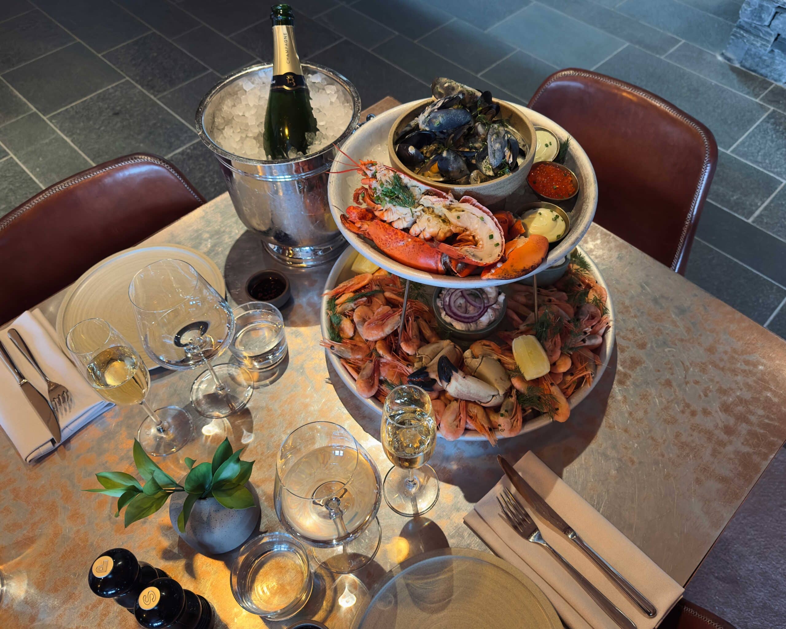 Skaldjursplatå på Copperhill